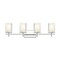 Z-Lite Grayson Vanity, 4-Light, 31 In.W x 5.75 In.L x 8.5 In.H, Chrome/Clear + Etched Opal 1949-4V-CH - alternate 6